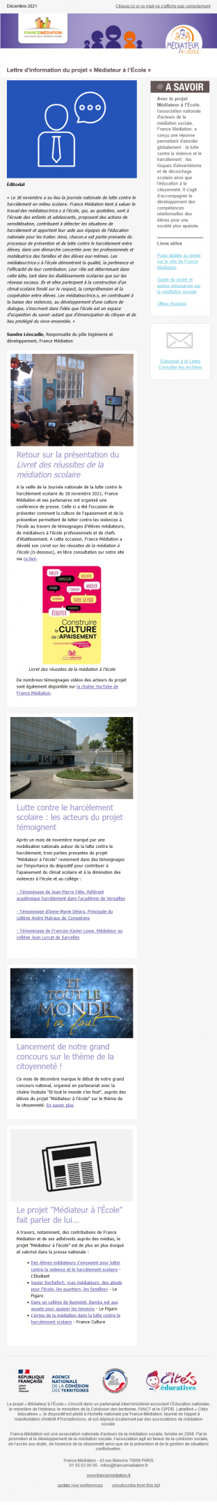 Lettre d'info MAE